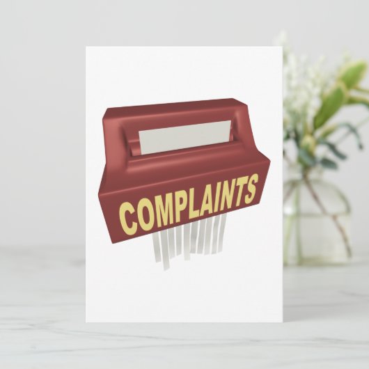 Beschwerdekasten Einladung (Stehend Vorderseite)