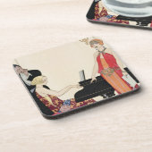 Beschwörung, Illustration für 'Gazette du Bon Ton' Getränkeuntersetzer (Linke Seite)