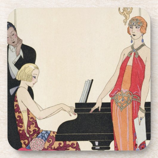 Beschwörung, Illustration für 'Gazette du Bon Ton' Getränkeuntersetzer (Vorderseite)