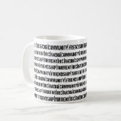 Beschwörungsformel-Tasse Kaffeetasse (Vorderseite Links)