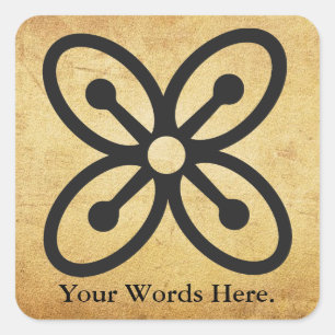 BESE SAKA   Gütezeichen, Power, Überfluss Quadratischer Aufkleber