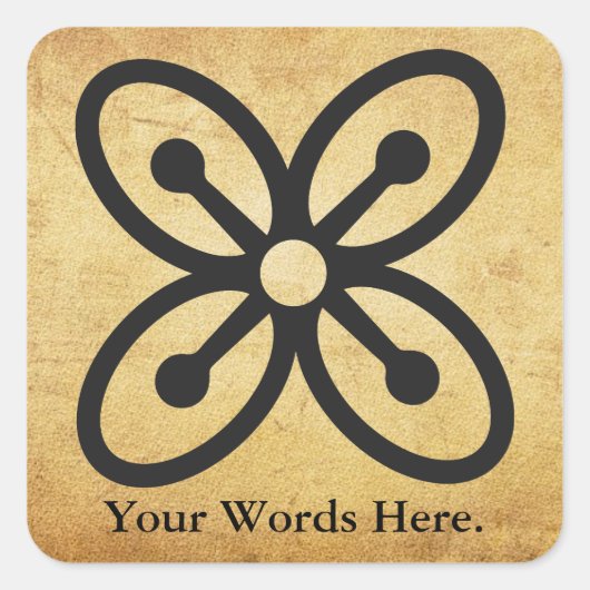 BESE SAKA | Gütezeichen, Power, Überfluss Quadratischer Aufkleber (Vorderseite)