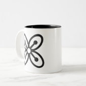 BESE SAKA | Symbol des Reichtums, Power, Überfluss Zweifarbige Tasse (Vorderseite Links)
