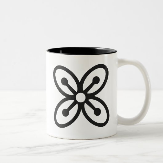 BESE SAKA | Symbol des Reichtums, Power, Überfluss Zweifarbige Tasse (Rechts)