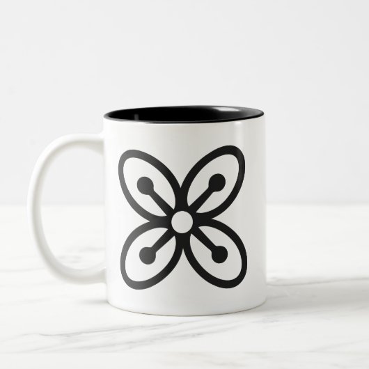 BESE SAKA | Symbol des Reichtums, Power, Überfluss Zweifarbige Tasse (Links)