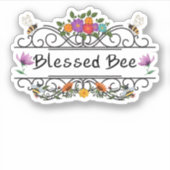 Besegnete Bienenaufkleber Aufkleber (Vorderseite)