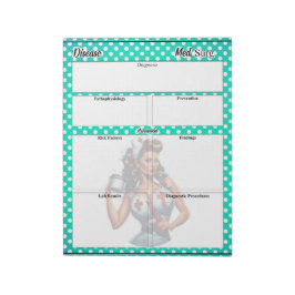Besegnete Pinup Nurse_ Krankheit Temp 1 Notizblock