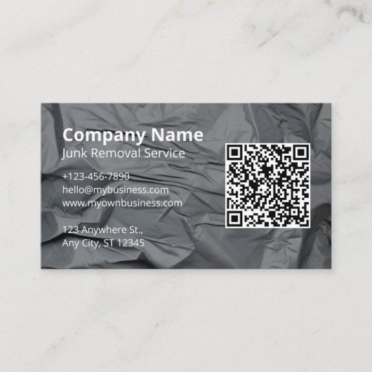 Beseitigung der grauen Junke Visitenkarte (Vorderseite)