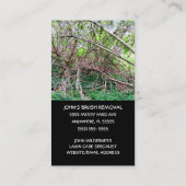 Beseitigung von Abfällen Visitenkarte (Rückseite)