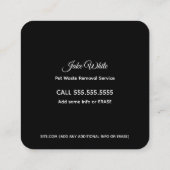 Beseitigung von Hausmüll Quadratische Visitenkarte (Rückseite)