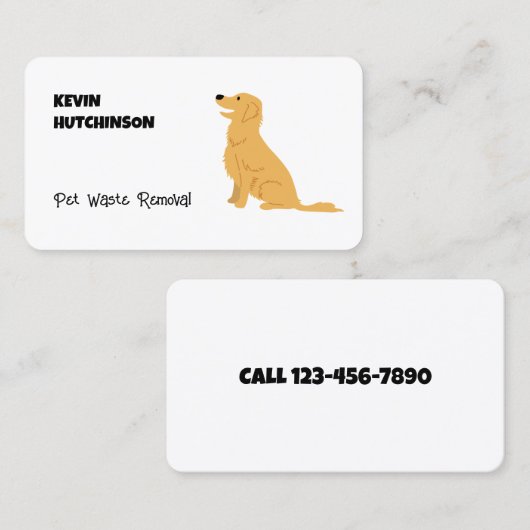 Beseitigung von Hausmüll Visitenkarte (Vorne/Hinten)