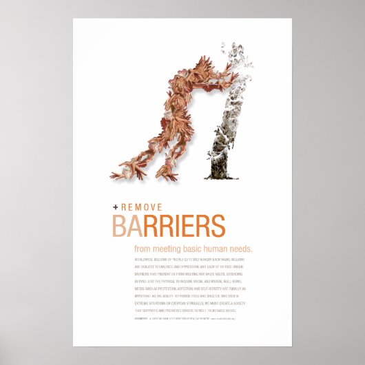 Beseitigung von Hindernissen: Leitplakat für Nachh Poster (Vorne)