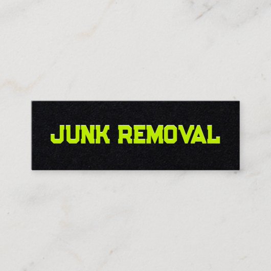 Beseitigung von Junk Mini Visitenkarte (Vorderseite)