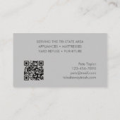 Beseitigung von Junk-Müll Visitenkarte (Rückseite)