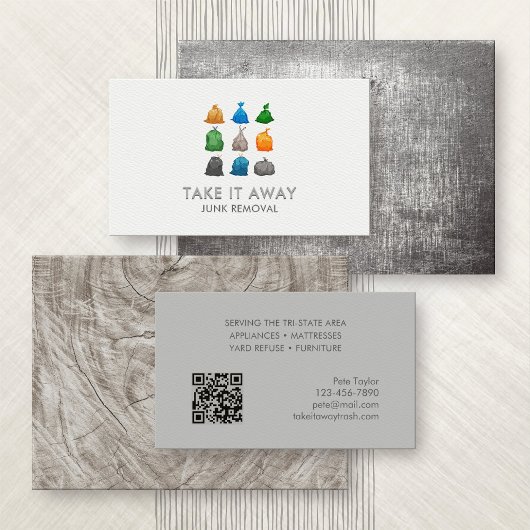 Beseitigung von Junk-Müll Visitenkarte