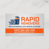 Beseitigung von Junk und Hauling Visitenkarte (Vorderseite)