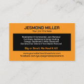 Beseitigung von Junk und Hauling Visitenkarte (Rückseite)