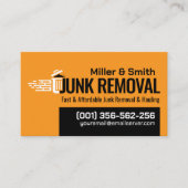 Beseitigung von Junk und Hauling Visitenkarte (Vorderseite)
