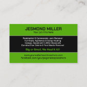 Beseitigung von Junk und Hauling Visitenkarte (Rückseite)