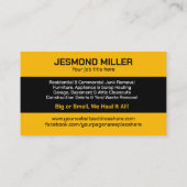 Beseitigung von Junk und Hauling Visitenkarte (Rückseite)