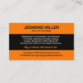 Beseitigung von Junk und Hauling Visitenkarte (Rückseite)