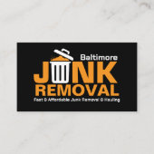 Beseitigung von Junk und Hauling Visitenkarte (Vorderseite)