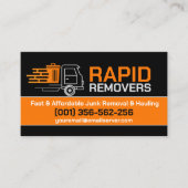Beseitigung von Junk und Hauling Visitenkarte (Vorderseite)