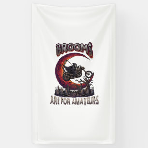 Besen Amateure Sensenmann Motorrad Halloween R Banner