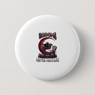 Besen Amateure Sensenmann Motorrad Halloween R Button