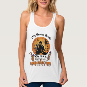 Besen brach Band-Direktor Halloween-Geisterhaus Tank Top