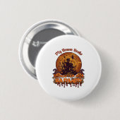 Besen Brach Bauer Halloween Hexe Spukhaus P Button (Vorne & Hinten)