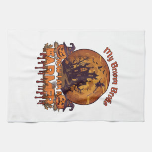 Besen Brach Bauer Halloween Hexe Spukhaus P Geschirrtuch