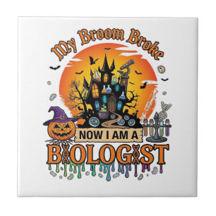 Besen Brach Biologe Halloween Verlassenes Schloss Fliese