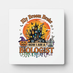 Besen Brach Biologe Halloween Verlassenes Schloss  Fotoplatte