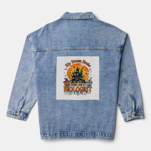 Besen Brach Biologe Halloween Verlassenes Schloss Jeansjacke