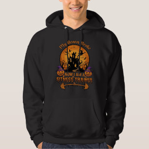 Besen Brach Halloween Fitness-Trainer Hexe Kürbis Hoodie