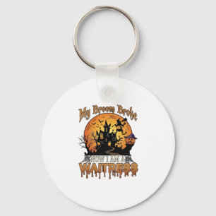 Besen Brach Kellnerin Halloween Hexe Spukhaus Schlüsselanhänger