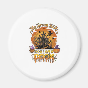 Besen Brach Koch Halloween Spukhaus Kessel  Magnet