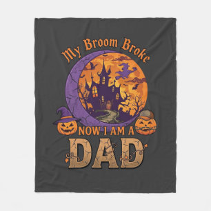 Besen Brach Papa Halloween Spukhaus Schnurrbart P Fleecedecke