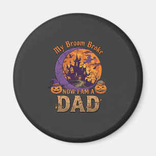 Besen Brach Papa Halloween Spukhaus Schnurrbart P Magnet