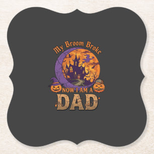 Besen Brach Papa Halloween Spukhaus Schnurrbart P Untersetzer