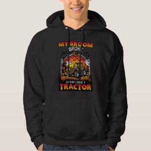 Besen brach Traktor Halloween Hexe Geister_1 Hoodie