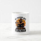 Besen brach Vorarbeiter Hexencrew Halloween-Design Kaffeetasse (Mittel)