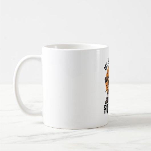 Besen brach Vorarbeiter Hexencrew Halloween-Design Kaffeetasse (Links)