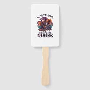 Besen Brachte Krankenschwester Halloween Hexe Spuk Fächer