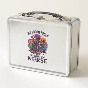 Besen Brachte Krankenschwester Halloween Hexe Spuk Metall Brotdose