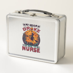 Besen Brachte Krankenschwester Halloween Hexe Voll Metall Brotdose