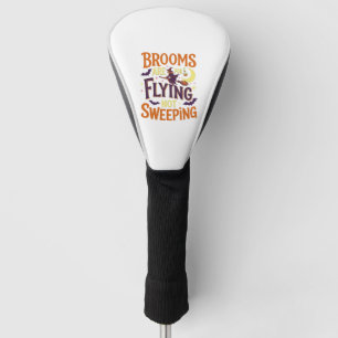 Besen fliegen fegend Halloween Hexe Mond Fledermäu Golf Headcover