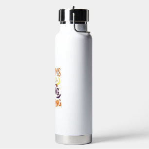 Besen fliegen fegend Halloween Hexe Mond Fledermäu Trinkflasche