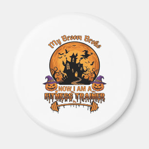 Besen Gebrochen Halloween Fitness Trainer Hexe Kür Magnet